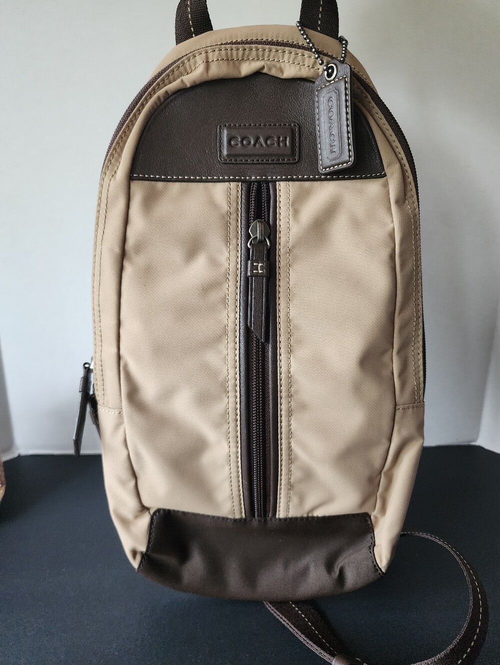 Coach Varick Nylon Sling Bag, Unisex, EUC, 2012, $198 MSRP